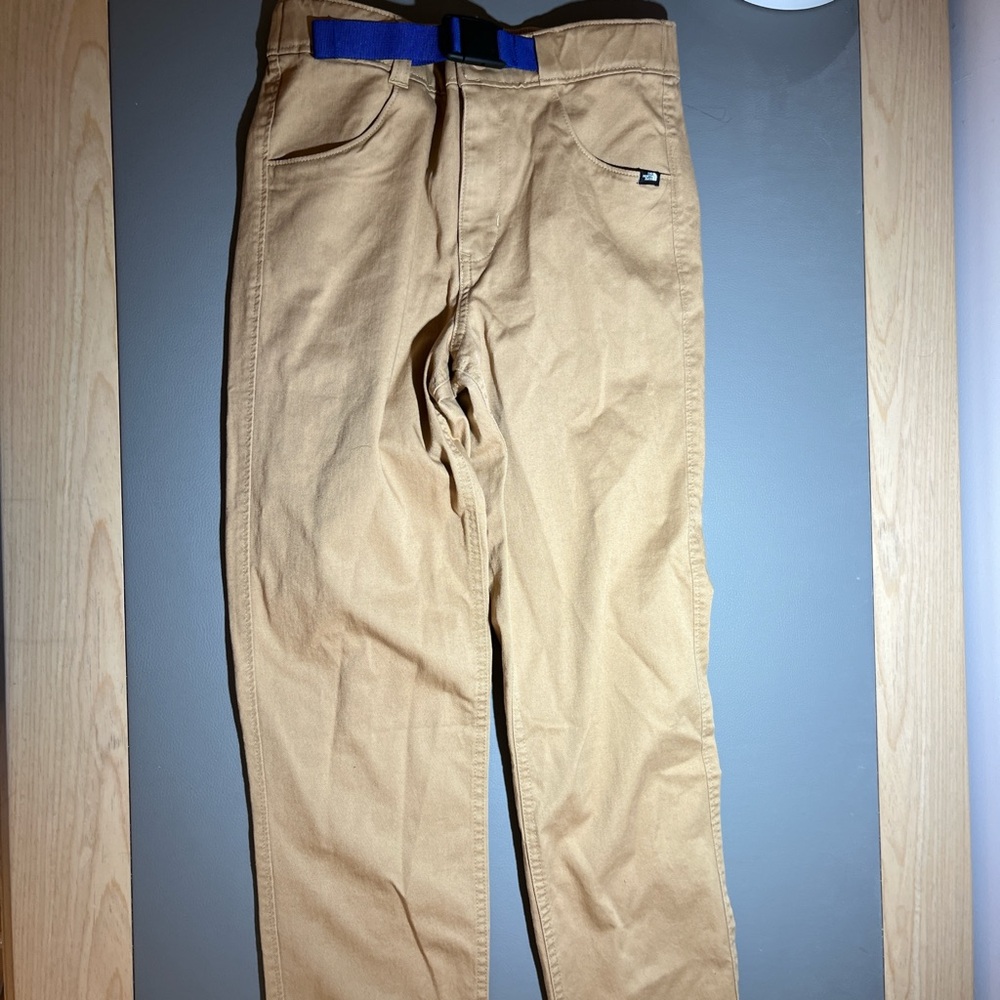 The North Face Kids Tan Chinos with Blue Belt